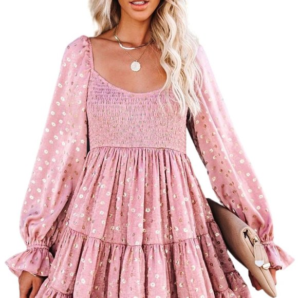 Holiday Pink Ruffle Long Sleeve- XL NWOT - Picture 1 of 9